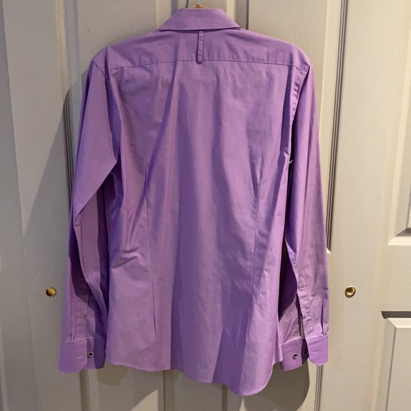 Express Lavender Fitted Button Down Dress Shirt - Picture 2 of 4